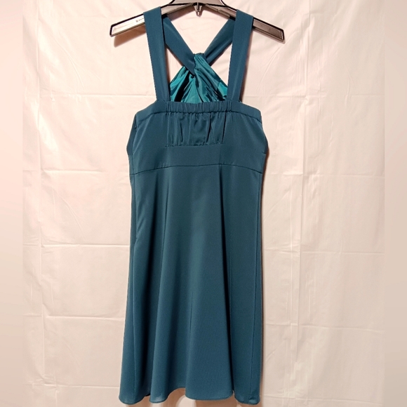 The Limited New With Tag Women's Teal Halter Cocktail Dress, Size 4, - Picture 10 of 10